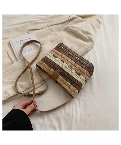 Straw Crossbody Bags for Women, Summer Straw Purse and Handbags Hand Woven Shoulder Clutch Bag for Vacation Khaki $10.49 Shou...