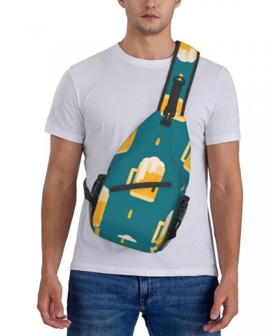 Cross Shoulder Bag Big Beer Chest Pack Adjustable Strap Casual Sling Daypack For Men Women $16.35 Crossbody Bags