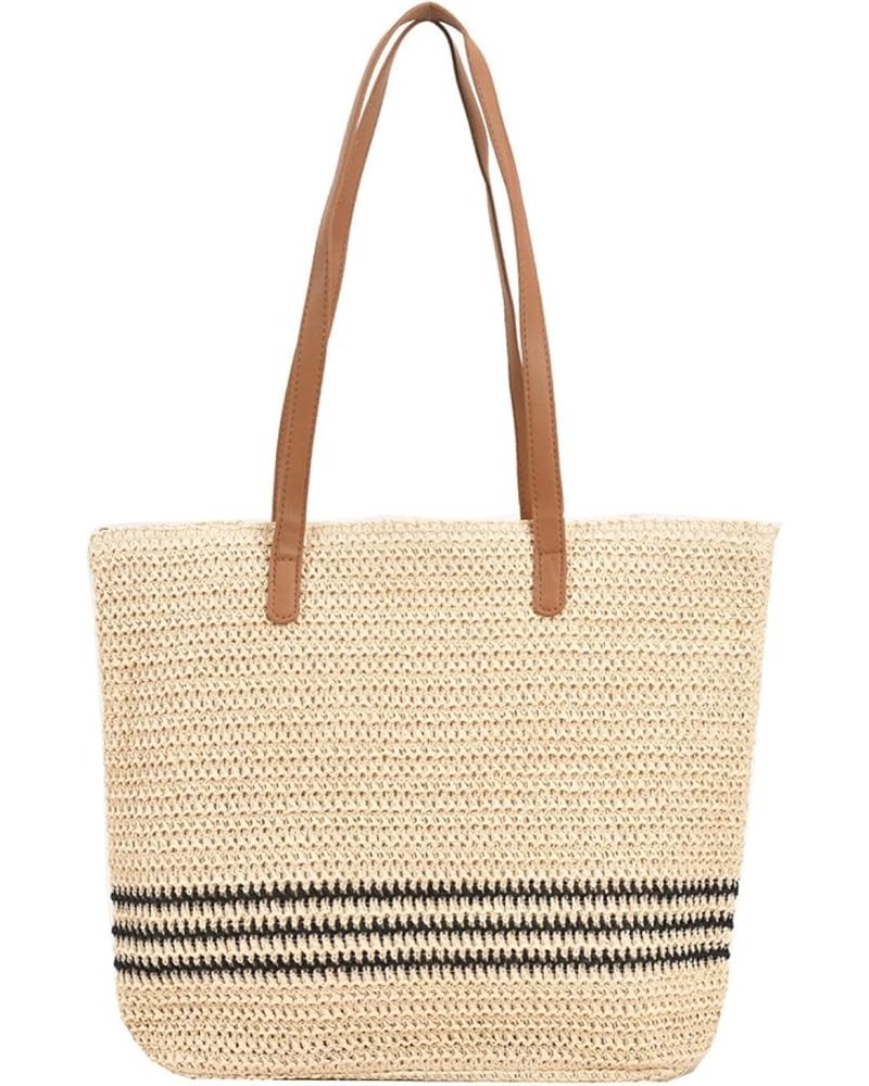 Women's Straw Beach Bag Summer Woven Crossbody Bag Shoulder Bag Large Straw Tote Bag For Beach Picnic Vacation Style One $9.8...