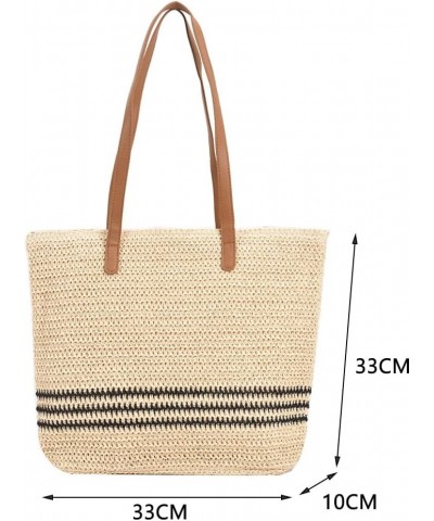 Women's Straw Beach Bag Summer Woven Crossbody Bag Shoulder Bag Large Straw Tote Bag For Beach Picnic Vacation Style One $9.8...