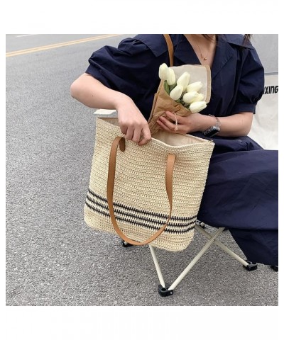 Women's Straw Beach Bag Summer Woven Crossbody Bag Shoulder Bag Large Straw Tote Bag For Beach Picnic Vacation Style One $9.8...