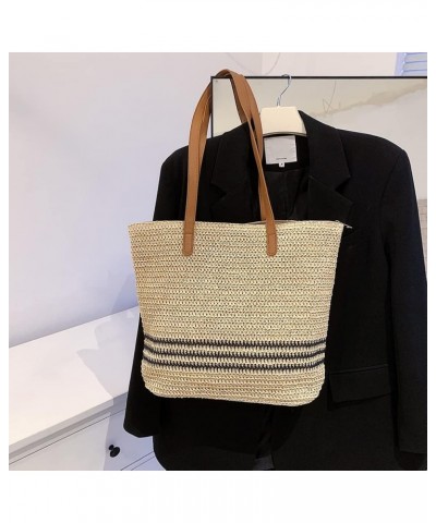 Women's Straw Beach Bag Summer Woven Crossbody Bag Shoulder Bag Large Straw Tote Bag For Beach Picnic Vacation Style One $9.8...