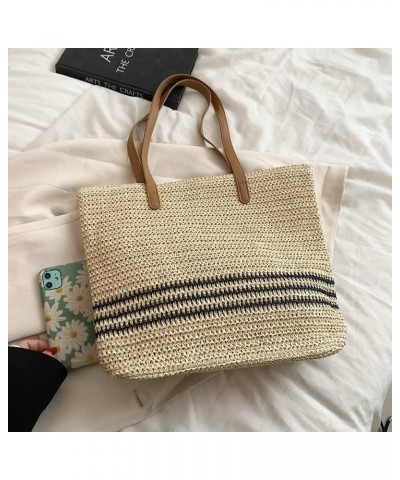 Women's Straw Beach Bag Summer Woven Crossbody Bag Shoulder Bag Large Straw Tote Bag For Beach Picnic Vacation Style One $9.8...