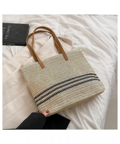 Women's Straw Beach Bag Summer Woven Crossbody Bag Shoulder Bag Large Straw Tote Bag For Beach Picnic Vacation Style One $9.8...