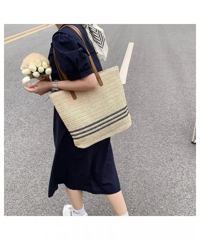 Women's Straw Beach Bag Summer Woven Crossbody Bag Shoulder Bag Large Straw Tote Bag For Beach Picnic Vacation Style One $9.8...