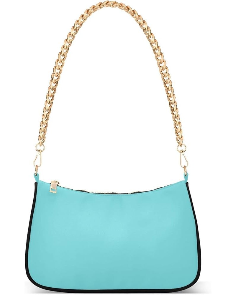 Blue Shoulder Bag for Women Small Purse Fashion Chain Purse Mini Purse with Chain Strap for Women Girlfriend 01 $17.69 Should...