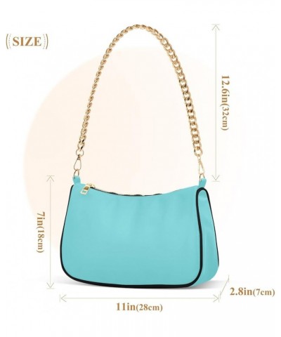 Blue Shoulder Bag for Women Small Purse Fashion Chain Purse Mini Purse with Chain Strap for Women Girlfriend 01 $17.69 Should...