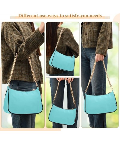 Blue Shoulder Bag for Women Small Purse Fashion Chain Purse Mini Purse with Chain Strap for Women Girlfriend 01 $17.69 Should...