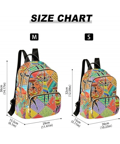 Dancing African Woman Ethnic Backpack for Women Shoulder Bag Lightweight Mini Backpack Casual Daypack Back Pack for Travel Sm...