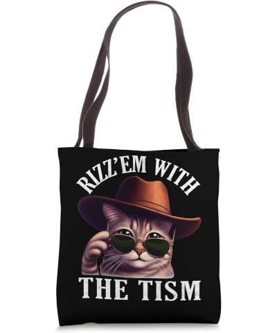 Rizz Em With The Tism shirt Cat Autism Tote Bag $13.76 Totes